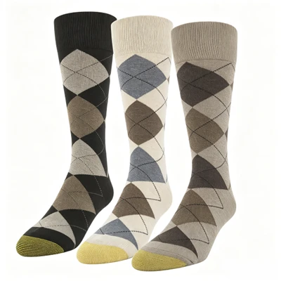 CHOOYOU Chaussettes Carlyle Argyle Crew pour hommes